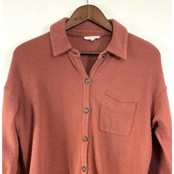 Madewell Shacket Shirt Jacket Womens Size M Textural Knit Relaxed Button Front - Picture 5 of 9